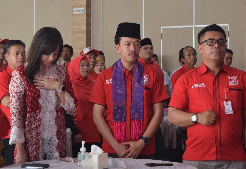 Pengurus DPP, Yogi dan Dedi Ruskam di salah satu kegiatan DPW PSI Bengkulu. Foto, Dok,BN
