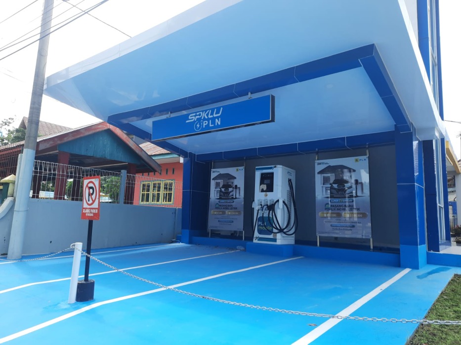 SPKLU PLN di Teluk Segara, Kota Bengkulu. Foto, Gita/BN
