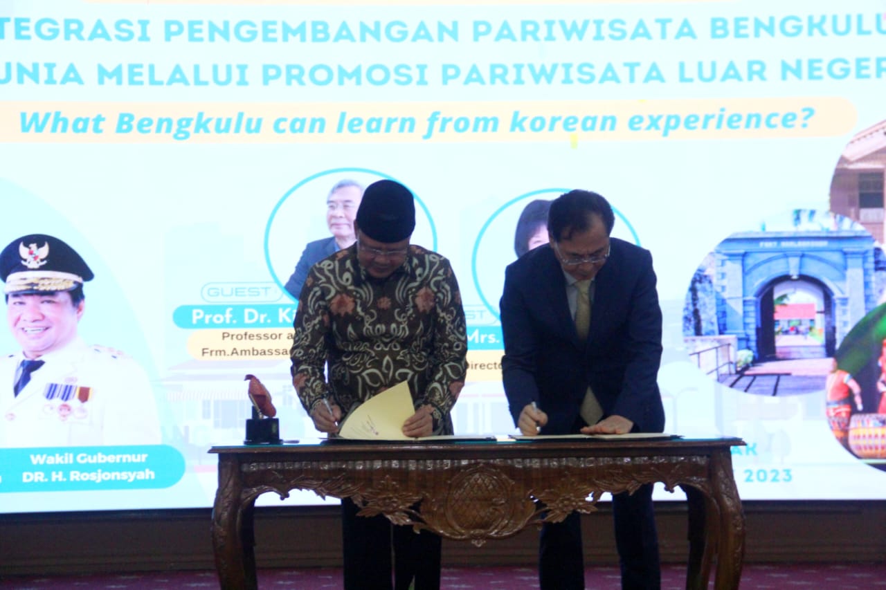 Pemprov Bengkulu dan Korea Tandatangani Kerja Sama Pariwisata