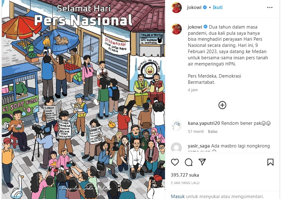 Tangkapan Layar IG Jokowi