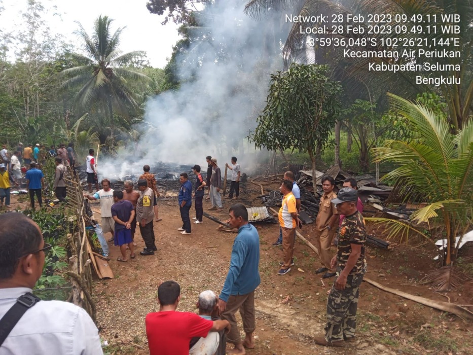 Diduga Korsleting Listrik, Satu Rumah di Seluma Ludes Terbakar