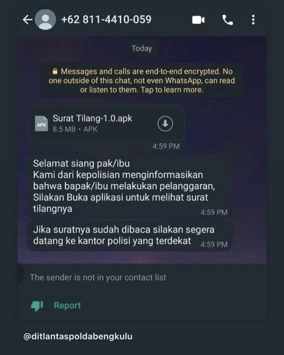Hati-hati Modus Penipuan ETLE Lewat Aplikasi WhatsApp