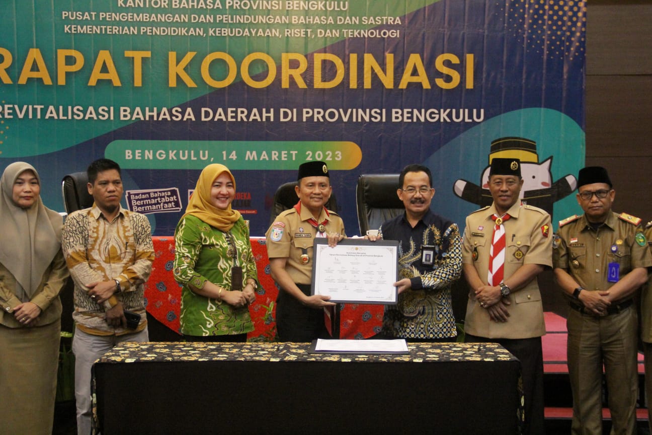 Rapat Koordinasi Revitalisasi Bahasa Daerah Bengkulu, Selasa (14/3/2023)
