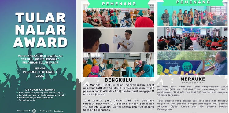 Mafindo Berikan Penghargaan Tular Nalar Award Kepada Mafindo Wilayah Bengkulu dan Merauke