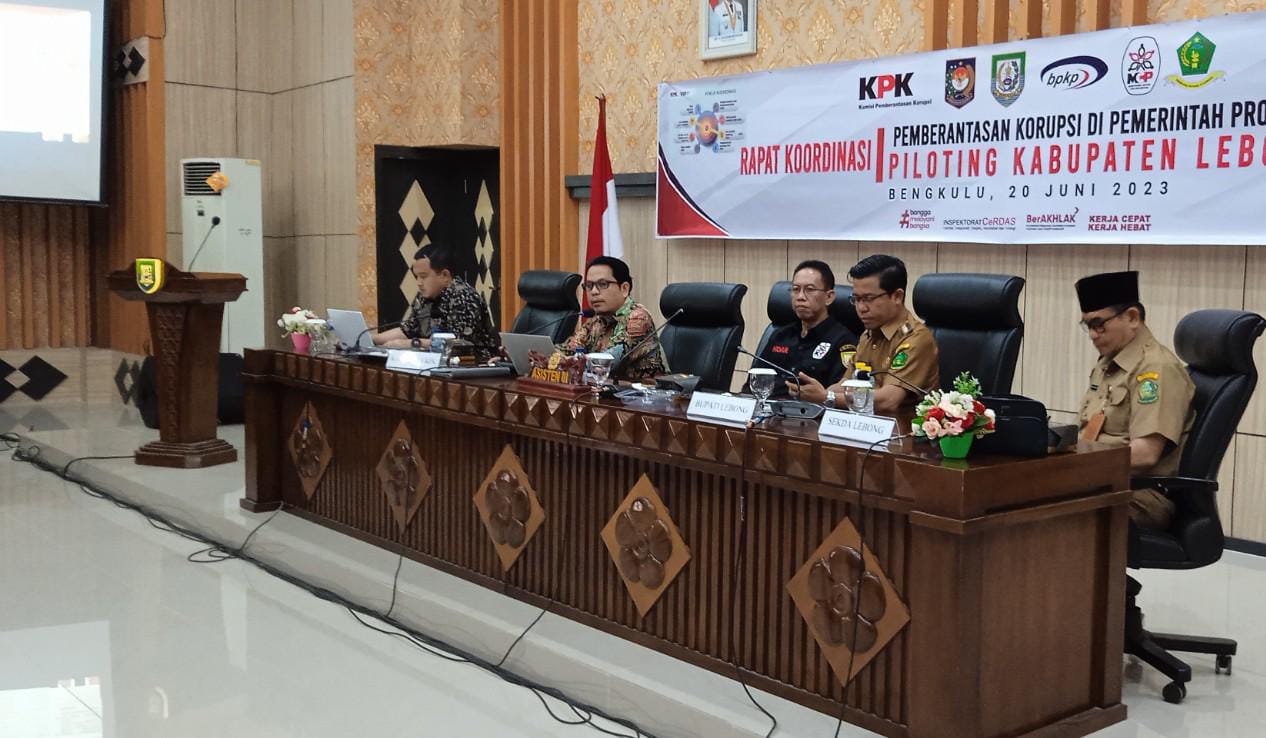 Rakor KPK di Bengkulu, Dua Kabupaten jadi Tempat Uji Coba Pemberantasan Korupsi