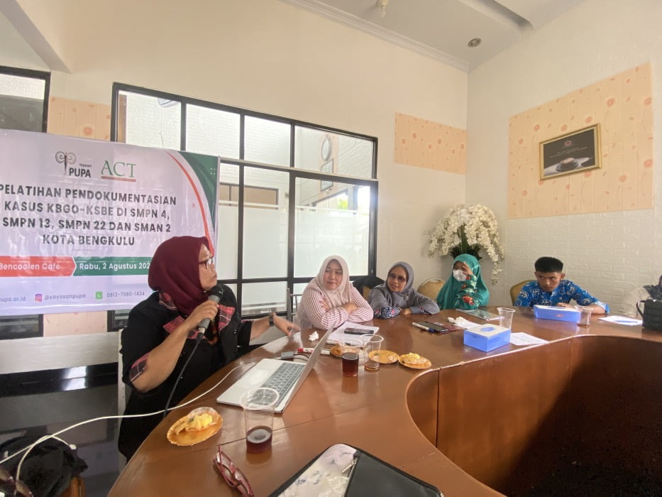 Yayasan Pupa Adakan Pelatihan Pendokumentasian Kasus KBGO-KSBE di Sekolah