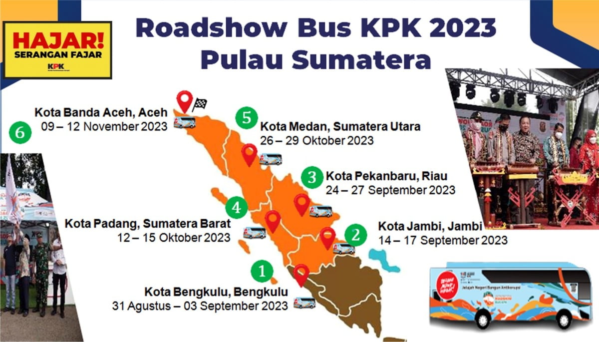 Bus KPK akan Roadshow Selama Empat Hari di Kota Bengkulu