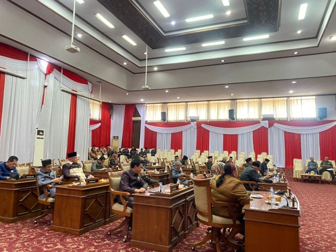 Paripurna DPRD Provinsi Bengkulu. Foto, Cindy/BN