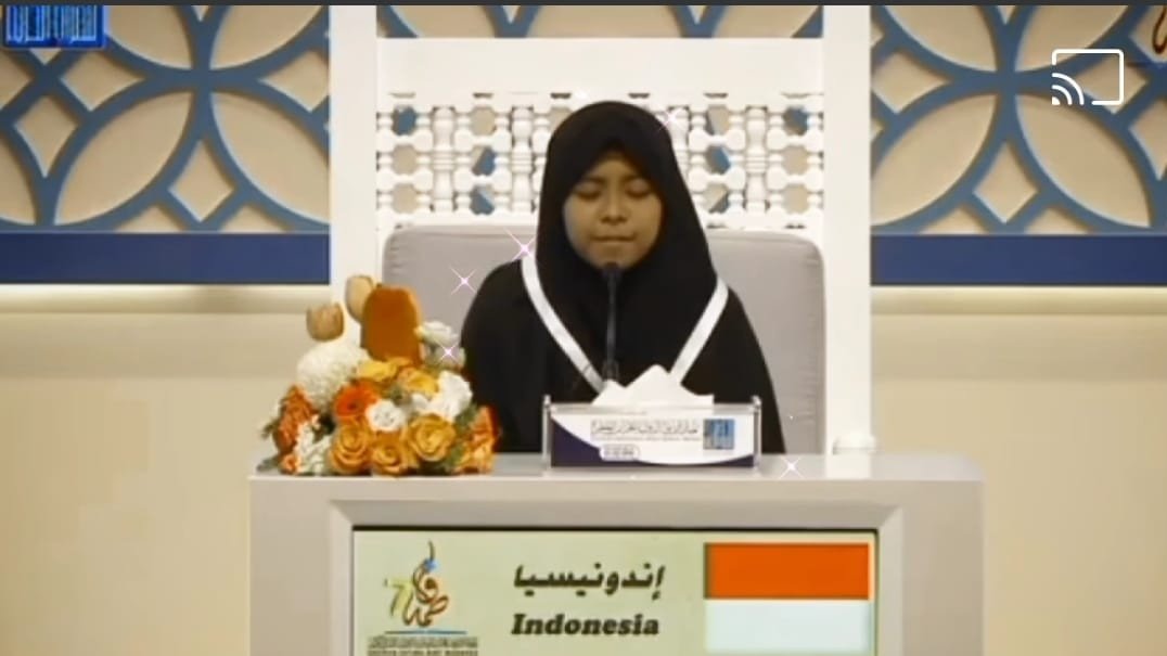 Muslihah Jamaluddin, Hafizah asal Indonesia meraih juara ketiga dalam MTQ Internasional di Dubai, Uni Emirat Arab