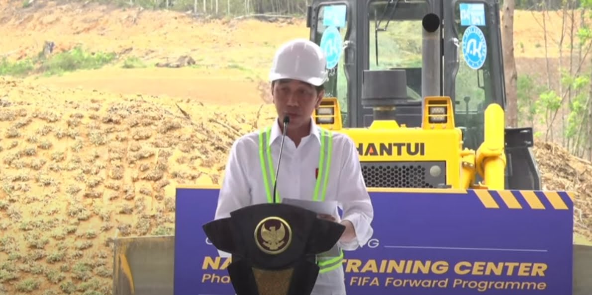 Jokowi Groundbreaking TC di IKN. Tangkapan layar Youtube sekretariat presiden