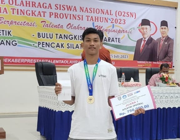 Agus Trianto, Sang Juara Atletik Putra O2SN Provinsi Bengkulu