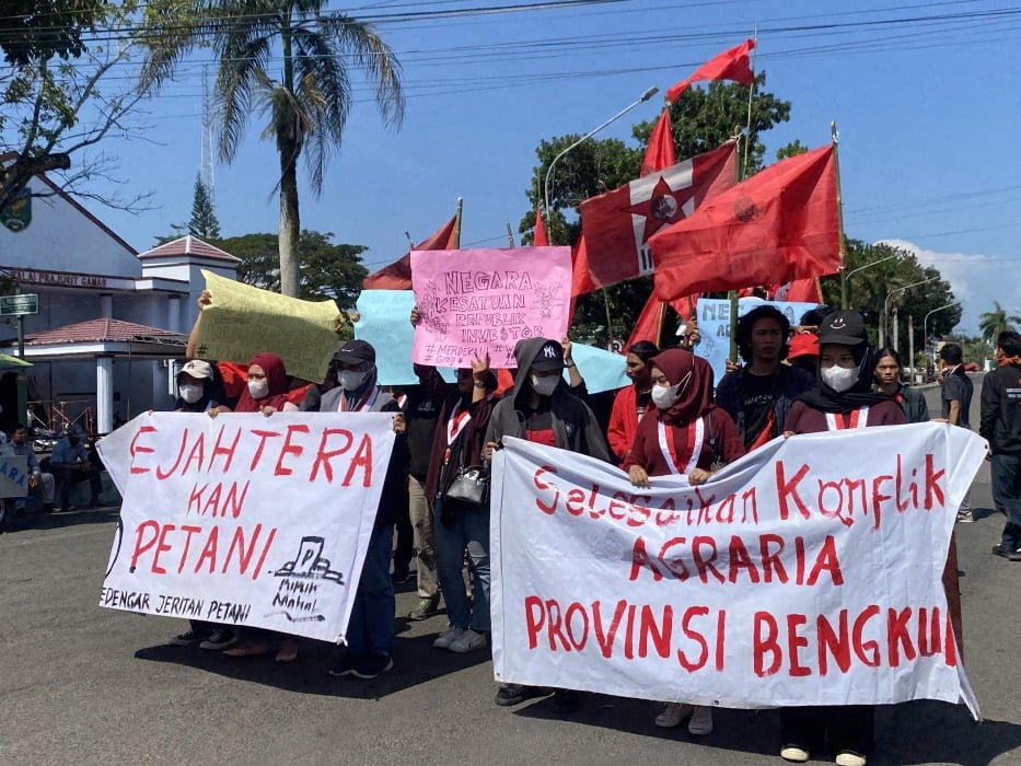 GMNI Bengkulu Gelar Aksi Demo di Depan Kantor Gubernur Sebagai Peringatan Hari Tani Nasional