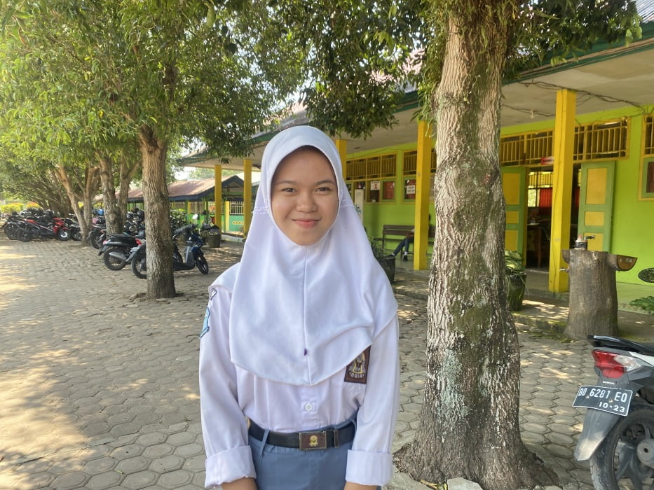 Juara III Solo Song Putri SMA FLS2N Provinsi Bengkulu, Mustika Saraswati. Foto,Cindy/BN.