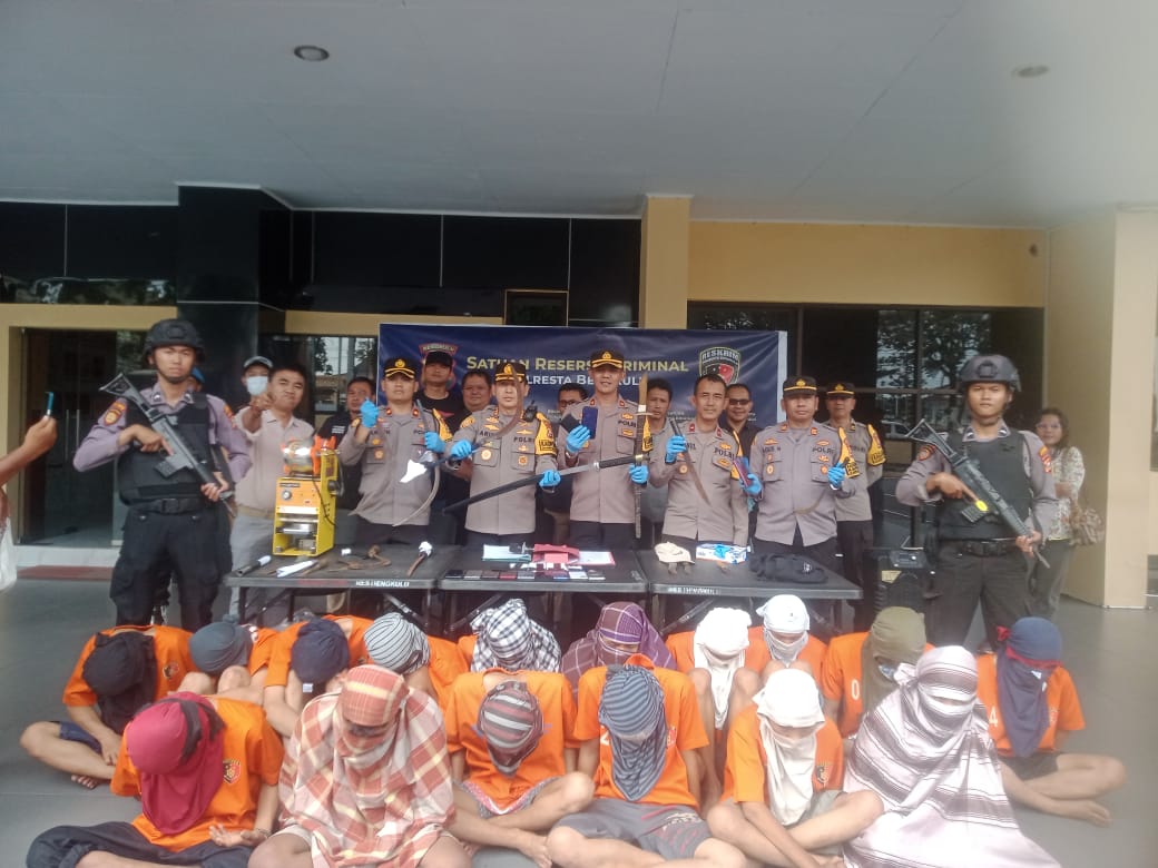 Kelompok Begal yang Ditangkap Polresta Bengkulu Sebut Diri Geng ‘Siap Tempur’