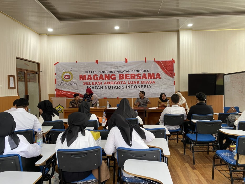 Pengwil Bengkulu Ikatan Notaris Indonesia Gelar Magang Bersama Untuk Seleksi ALB Calon Notaris