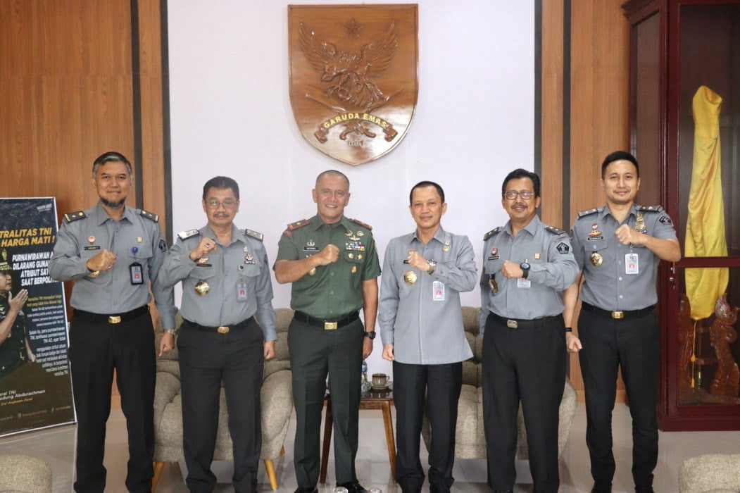 Kanwil Kemenkumham Bengkulu Kunjungi Korem 041 Gamas, Apresiasi Kerja Sama Dua Belah Pihak