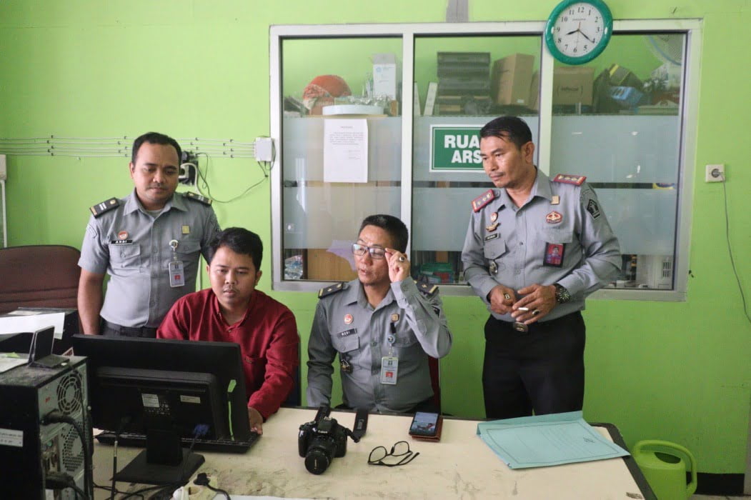 Kanwil Kemenkumham Bengkulu Memonitoring Publikasi Videografis dan Infovrafis di Bapas Kelas II