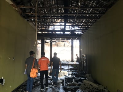 Pasca Kebakaran, Siswa SMK 3 Kota Bengkulu Mengungsi ke Gedung Lain