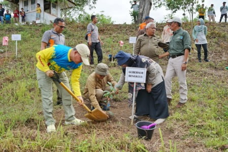 Gubernur Tanam Pohon dalam Rangka Mitigasi Perubahan Iklim