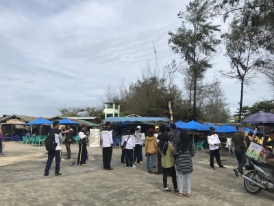 Korem 041 Gamas Aksi Bersih-Bersih Pantai Panjang Setelah Libur Nataru