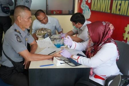 Peserta Antusias Ikuti Donor Darah Kantor Imigrasi Kelas I TPI Bengkulu