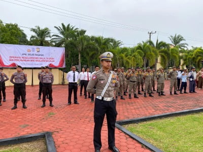 Poles Mukomuko Gelar Apel Pasukan Operasi Keselamatan Nala 2024