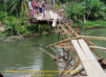 Menanti Perbaikan Jembatan Pondok Lunang Mukomuko