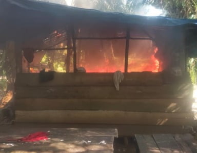 Pondok Petani di Mukomuko yang dibakar Satpam PT DDP