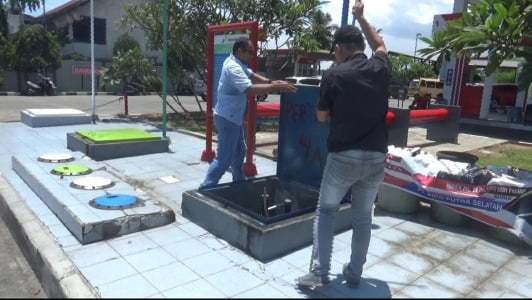 Sidak Polresta Bengkulu ke sejumlah SPBU. Kurniawan/BN