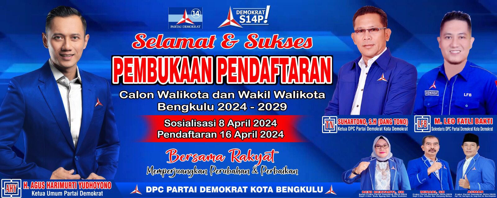 FLYER PEMBUKAAN PENDAFTARAN PILKADA BENGKULU 2024