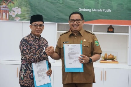 Penandatanganan perjanjian kerja sama. Foto, MC Kota Bengkulu