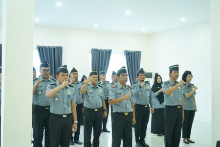 Kantor Imigrasi Kelas I TPI Bengkulu Gelar Apel Virtual Pengamanan Hari Raya