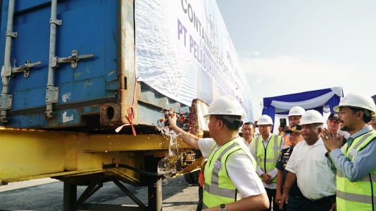 Container Export Diluncurkan di Pelabuhan Pulau Baai