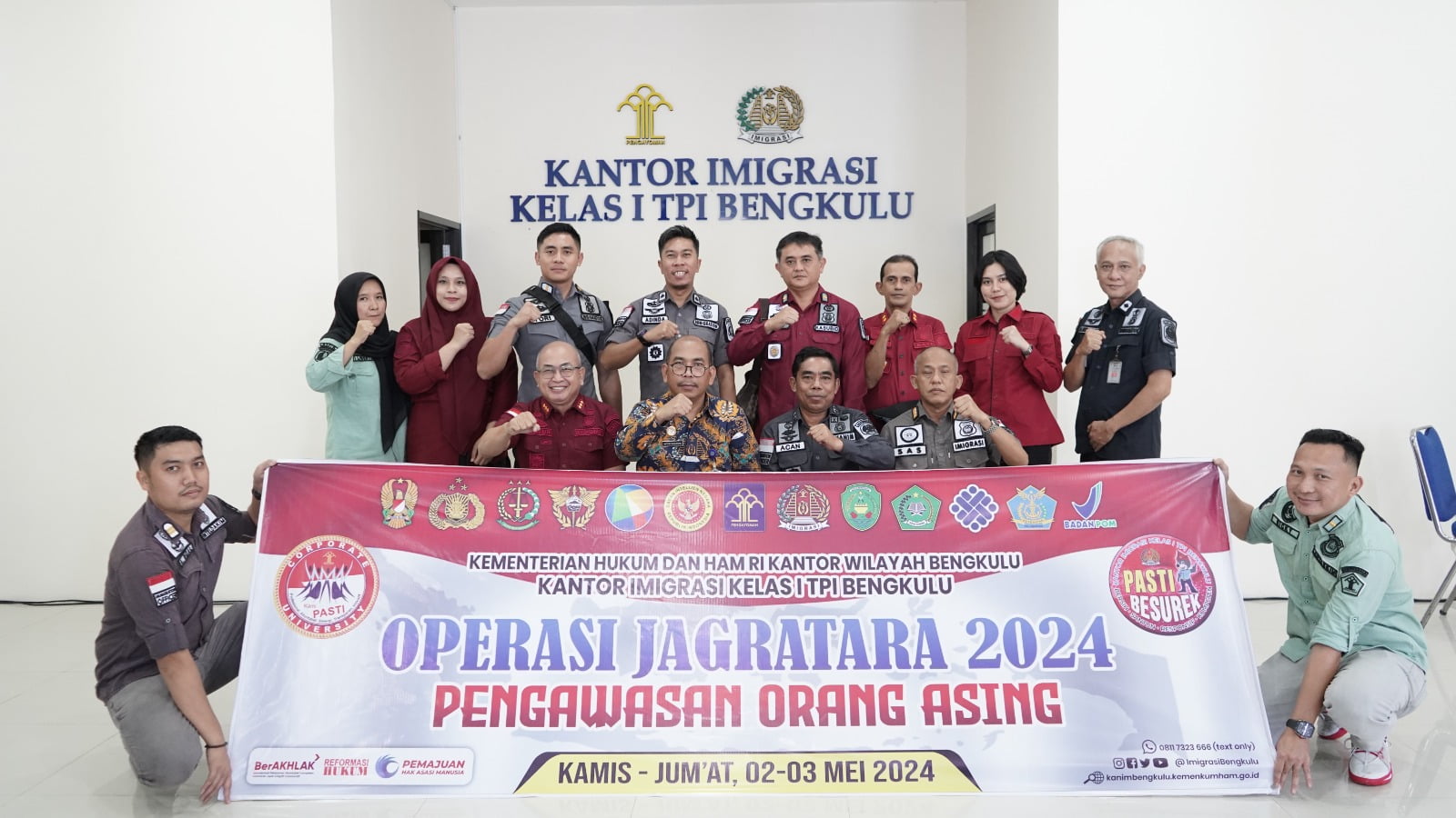 Kantor Imigrasi Kelas I Tpi Bengkulu Ikuti Rapat Koordinasi Pelaksanaan Operasi Jagratara Tahun 2024