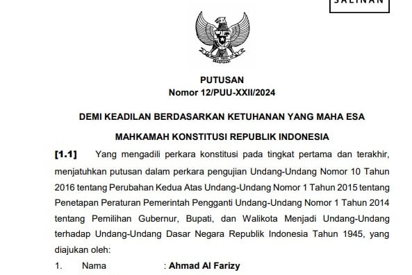 Ketua KPU Ajari Parpol Mengakali Putusan Mahkamah Konstitusi Nomor 12/PUU-XXII/2024