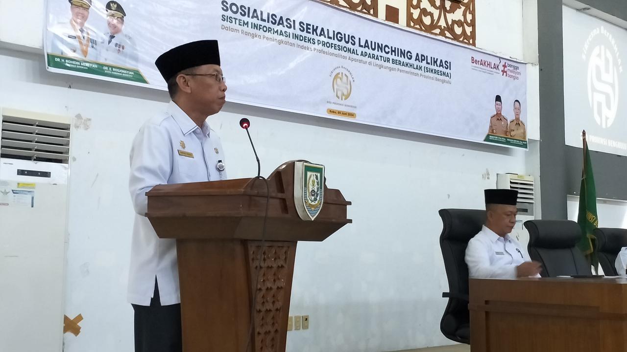 Asisten III Setda Bengkulu Launching Aplikasi Sikresna