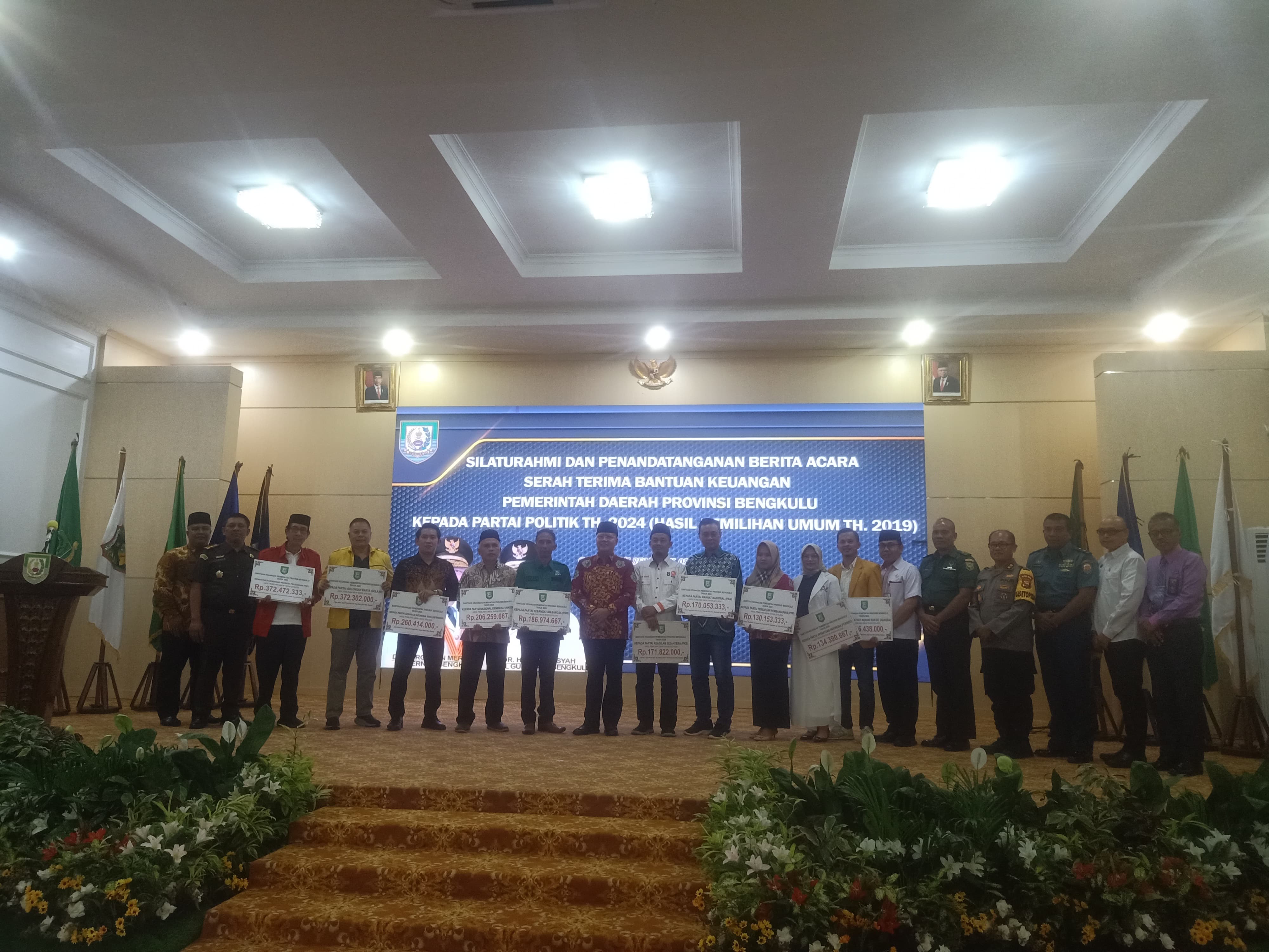 Pemprov Bengkulu Kucurkan Dana Bantuan Parpol Rp 2 Miliar, Terbanyak PDIP