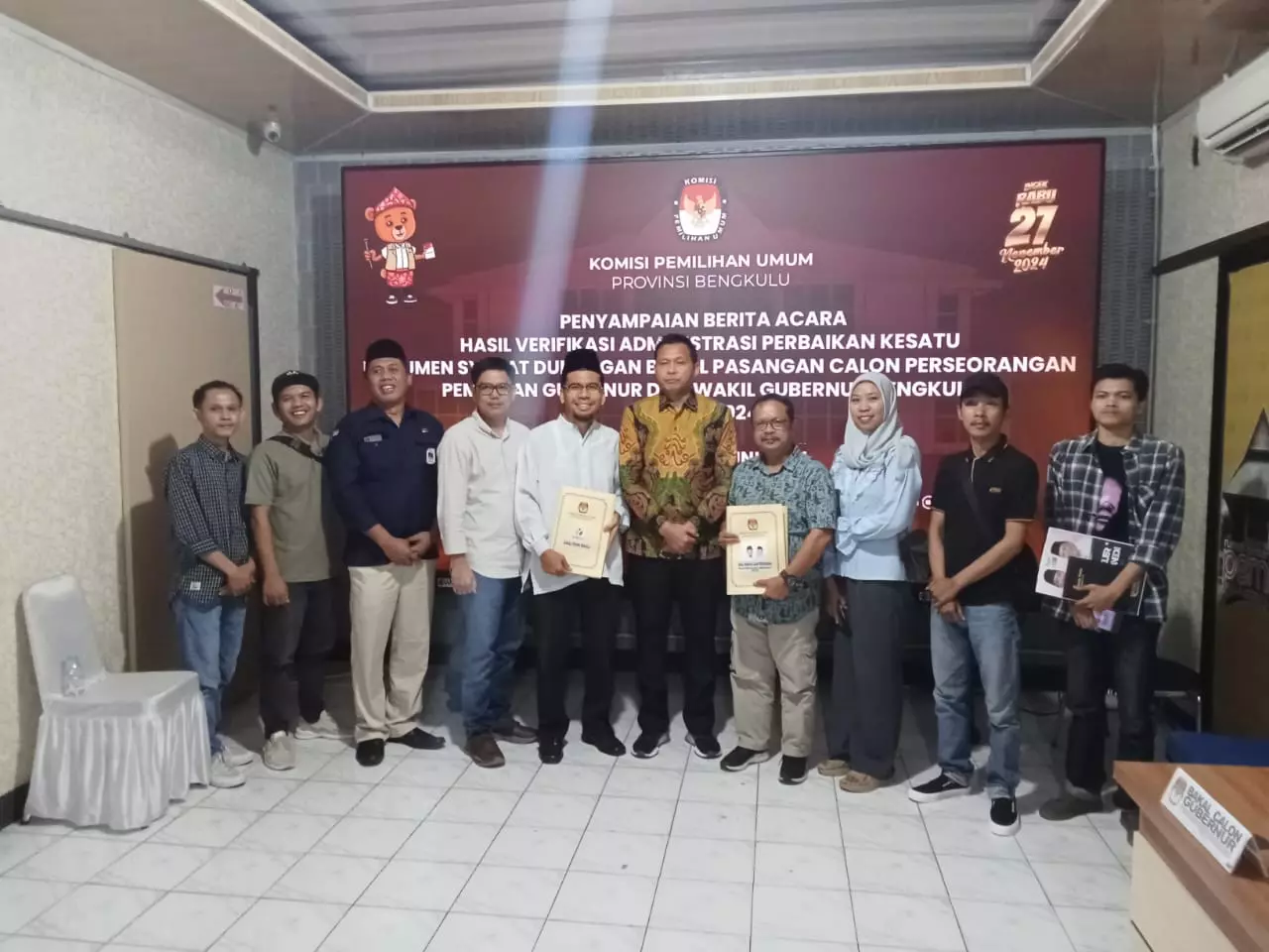 Pasangan Dempo Xler - Ahmad Kanedi dipastikan maju usai lolos verifikasi KPU