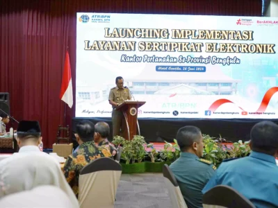 Kantor Wilayah Agraria dan Tata Ruang Bengkulu Launching Sertifikat Elektronik
