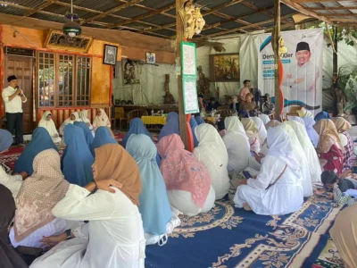 Ibu-ibu Pengajian di Bengkulu Utara Orasi Dukung Dempo Xler, Minta Birokrasi Tanpa Pungli