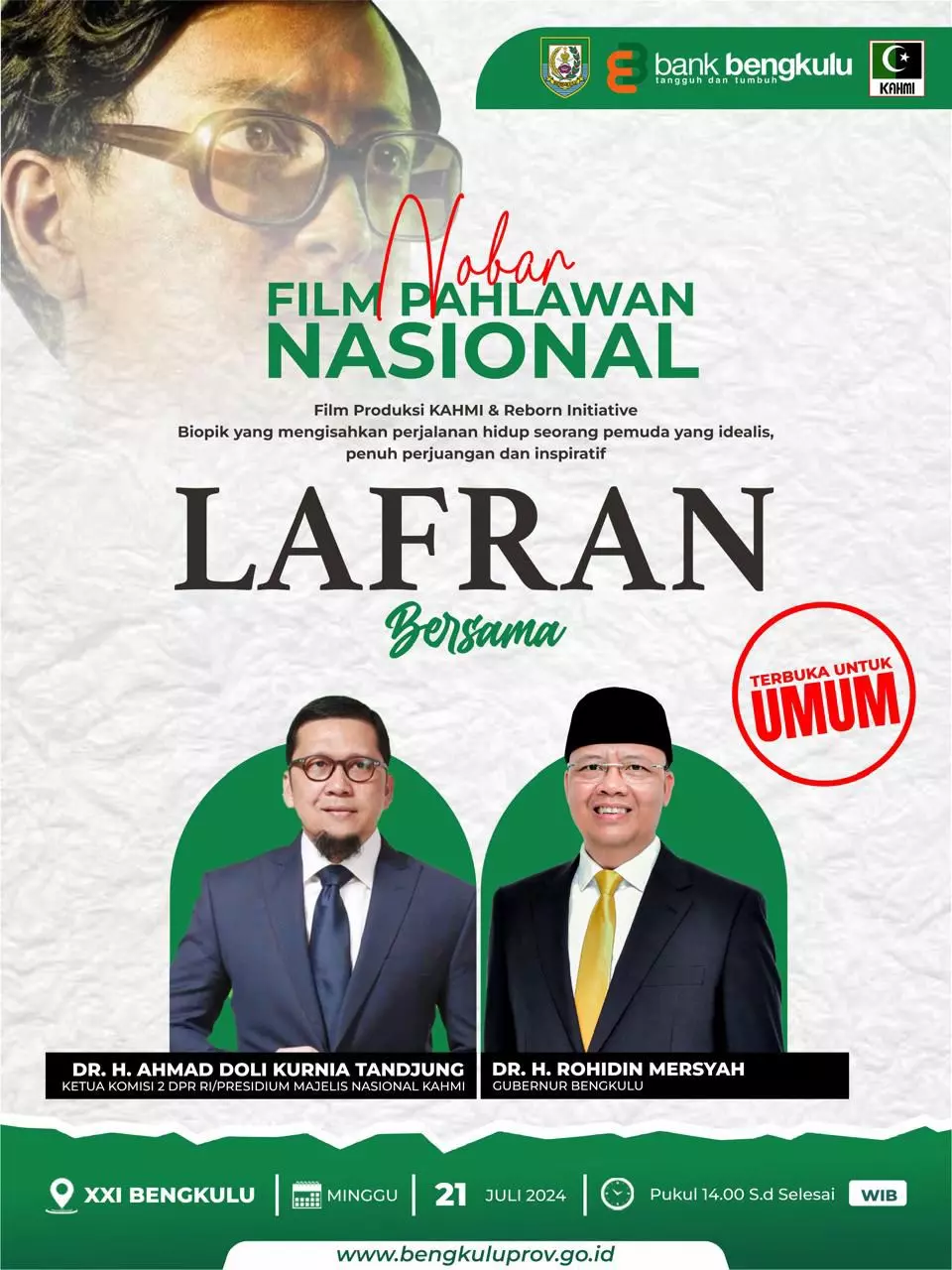 2000 Kursi Disiapkan Secara Gratis untuk Masyarakat Nobar Film Lafran Pane