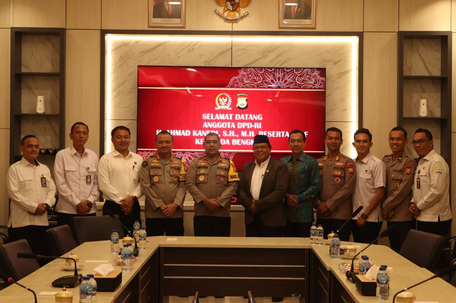 Ahmad Kanedi saat kunjungan kerja dari anggota DPD RI Daerah Pemilihan (Dapil) Provinsi Bengkulu di Polda Bengkulu