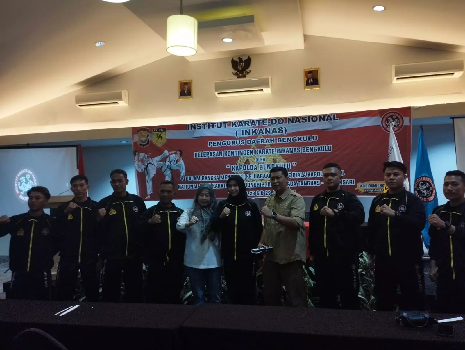 Kejurnas Karate Piala Kapolri Hari Pertama, Kontingen INKANAS Pengda Bengkulu Targetkan 2 Emas