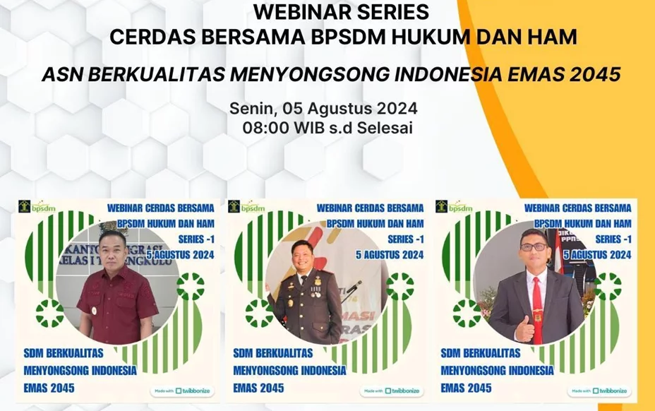 Hari Pengayoman ke 79, BPSDM Hukum dan HAM Menggelar Webinar Series SDM Berkualitas