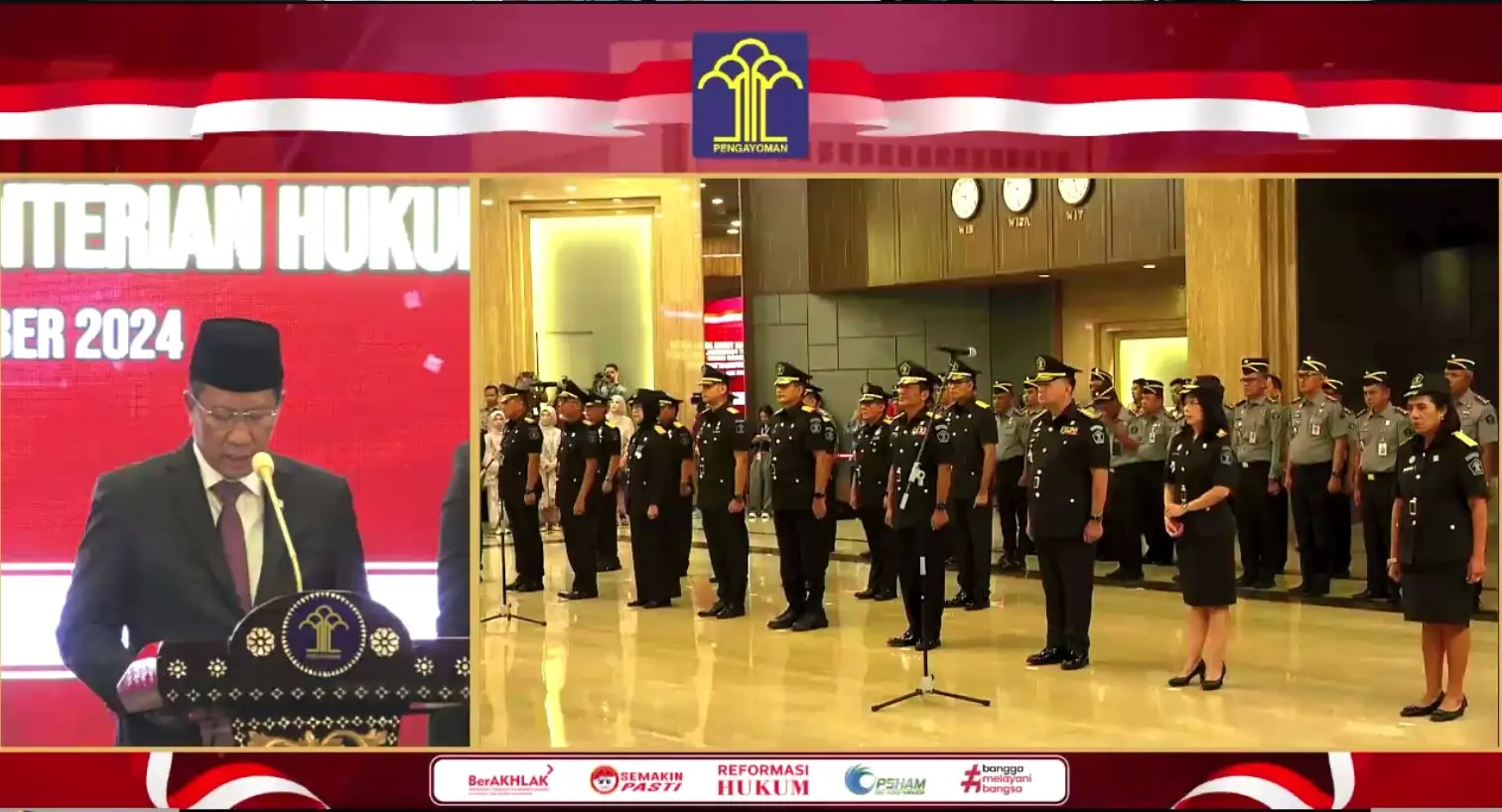 Kantor Imigrasi Bengkulu Hadiri Pengambilan Sumpah Pejabat Kemenkumham secara Virtual