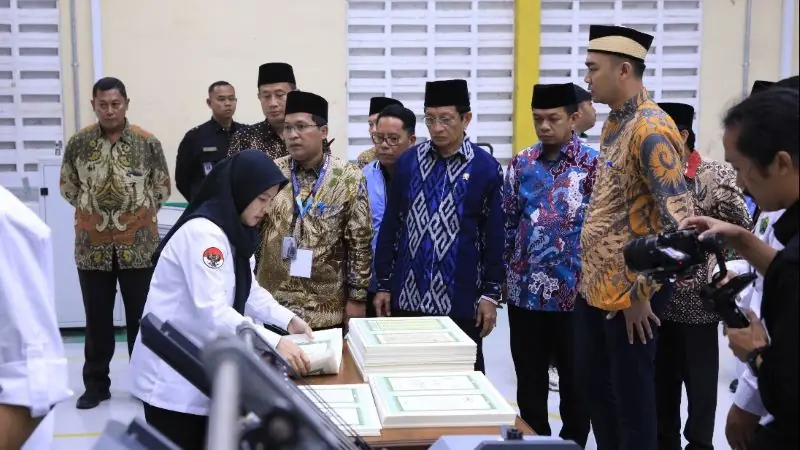 Menag tinjau percetakan Al-Qur'an di UPQ, Bogor. Kemenag