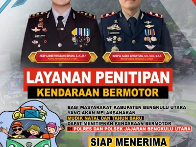 Polres Bengkulu Utara Buka Jasa Penitipan Motor Gratis Selama Libur Nataru