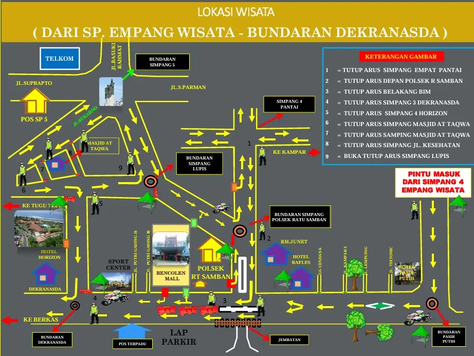 Simak Rekayasa Lalin di Pantai Panjang Saat Malam Tahun Baru