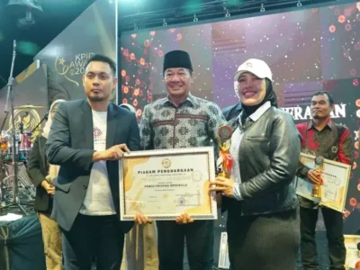 Malam Penganugerahan KPID Award Provinsi Bengkulu 2024 di salah satu restoran kawasan Wisata Tapak Paderi, Kota Bengkulu, Minggu (8/12).