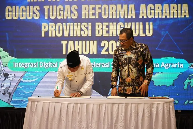 Rapat Koordinasi Akhir GTRA Provinsi Bengkulu Tahun 2024 yang berlangsung di Ballroom Hotel Two K Azana Style, Rabu (11/12/2024).
